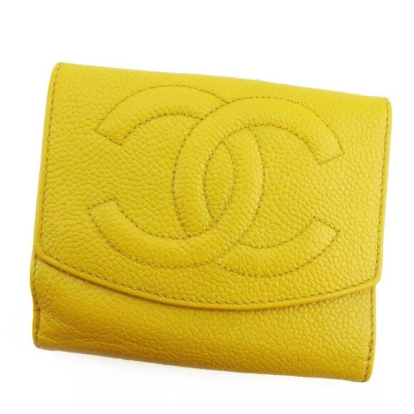 CHANEL W hook purse here mark caviar skin Authentic L3216 - Picture 1 of 9